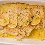 Baked Fish with Lemon Creamy Sauce